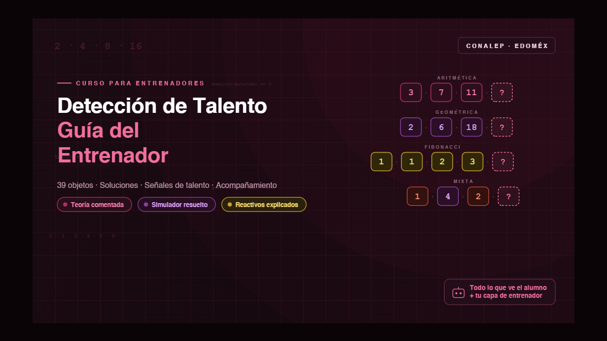 (Entrenadores) Descubre tu Talento en Lógica, Programación y Robótica 